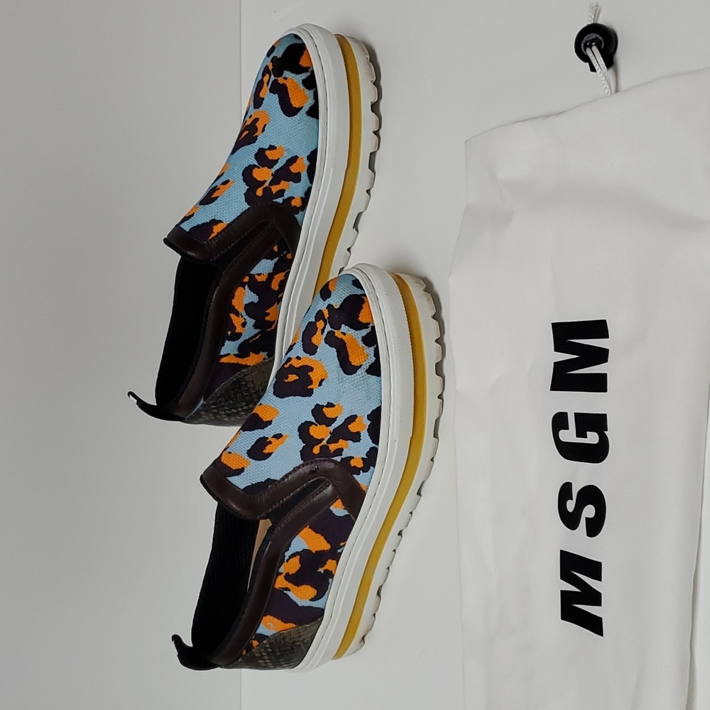 Msgm Msgm Leopard Platform Slip-On Sneakers Slip … - image 3
